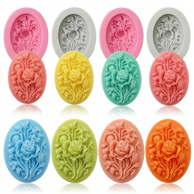 Soap Making Name - 4 stampi in silicone a forma